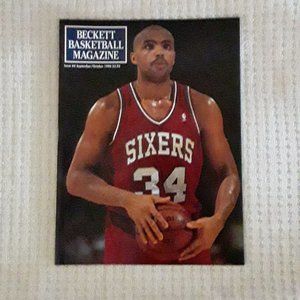 Vintage Beckett Basketball Card Magazine Charles Barkley 76er's Little Yellowing